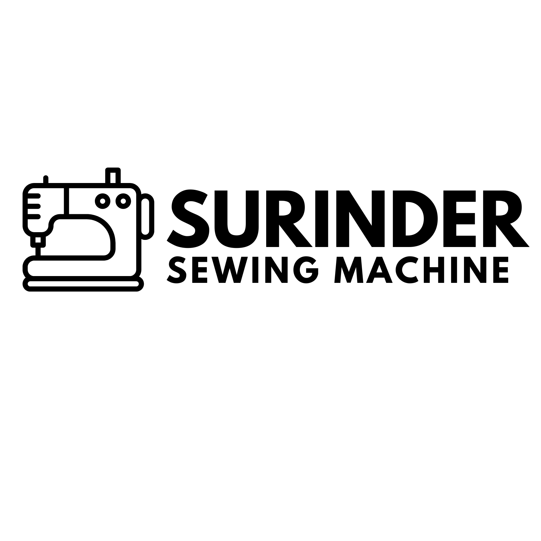 Surinder Prime Heavy Duty Sewing Machine Stand with Wooden Table & Foot Pedal (Black)